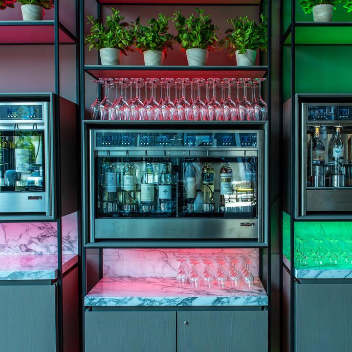 Restaurant wine wall