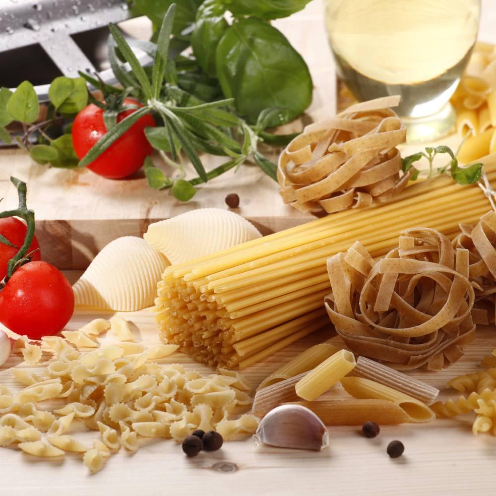 Different varieties of pasta